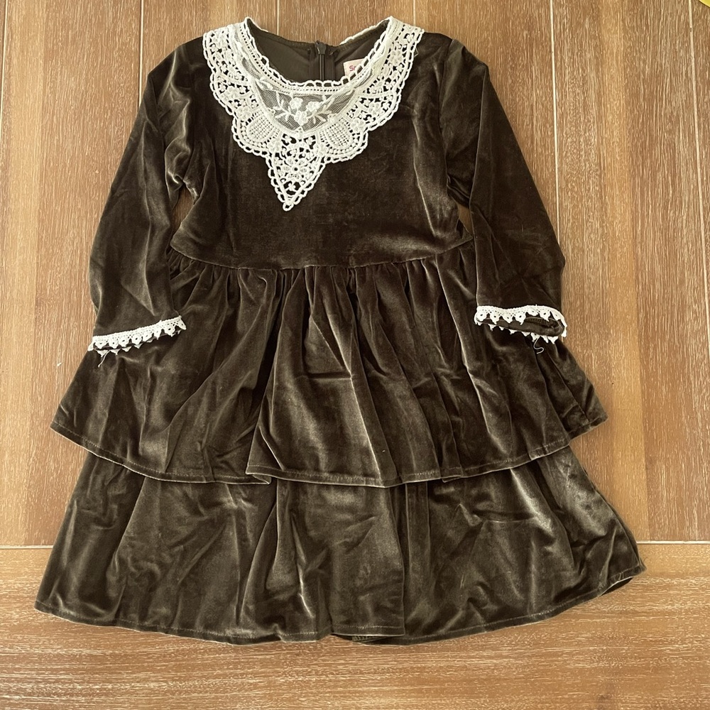 Velvet Crochet Dress